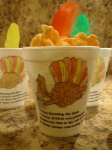 Thanksgiving Turkey Snacks for Sunday school or Children's Church